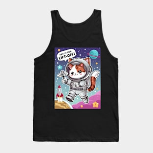 Astronaut cat ready to lift off Tank Top